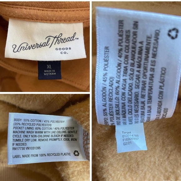 Universal Thread Tan Cropped Zip Sweatshirt - Size XL - Picture 7 of 7